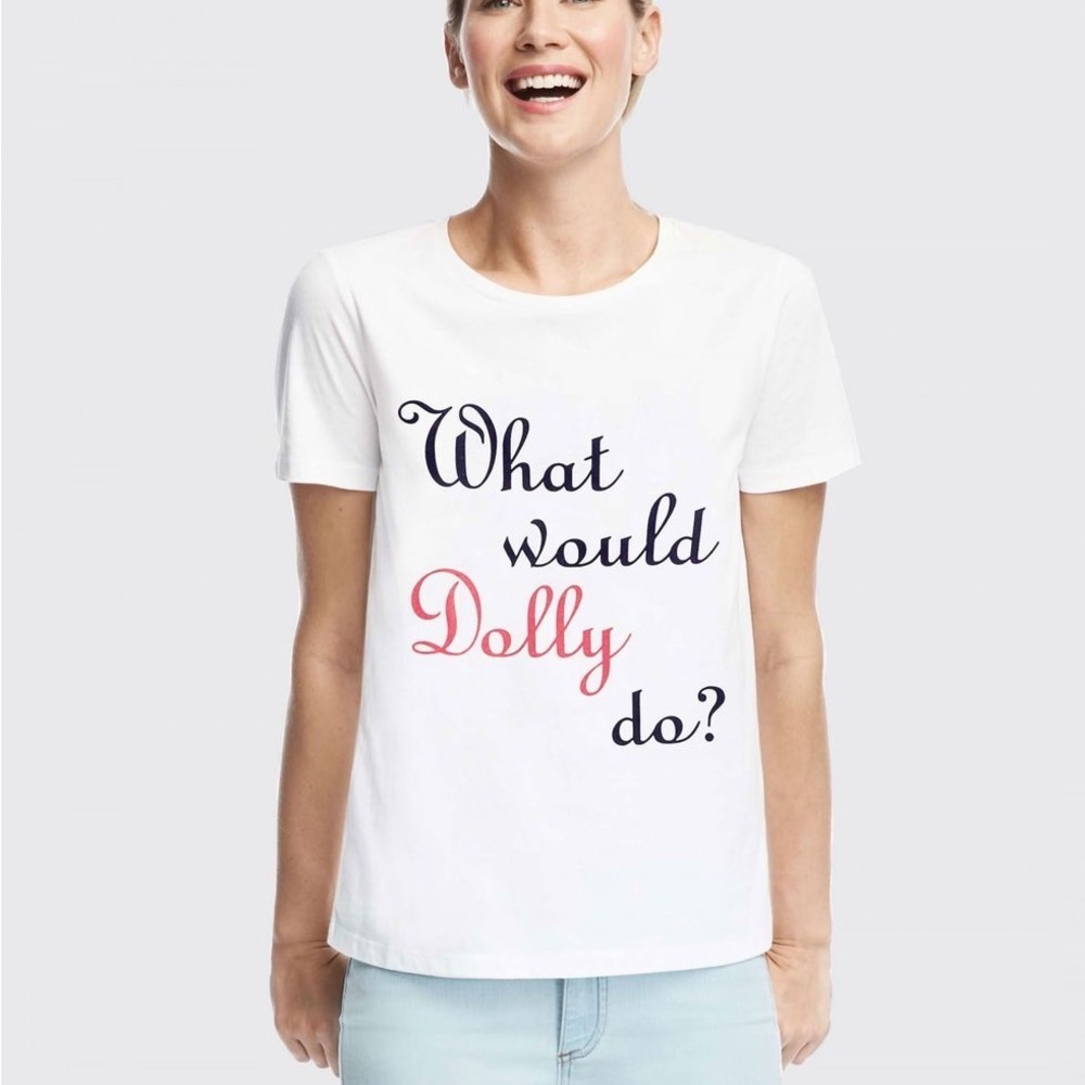 Draper James what would dolly do white tee